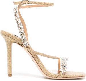 Badgley Mischka Kerry sandalen verfraaid met kristallen Goud