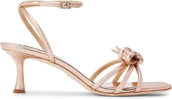 Badgley Mischka Loyalty 60mm leren sandalen Goud