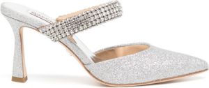 Badgley Mischka Sadiya muiltjes met juwelen Metallic