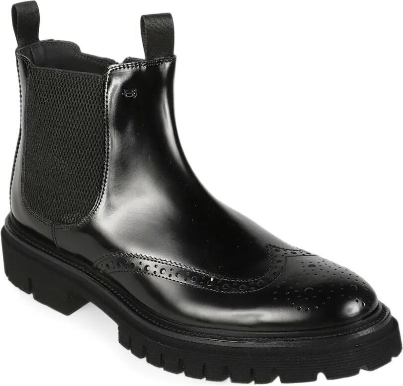 Baldinini brogue-detail leather chelsea boots Zwart - Foto 2