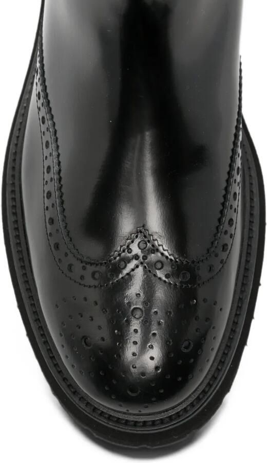 Baldinini brogue-detail leather chelsea boots Zwart - Foto 5