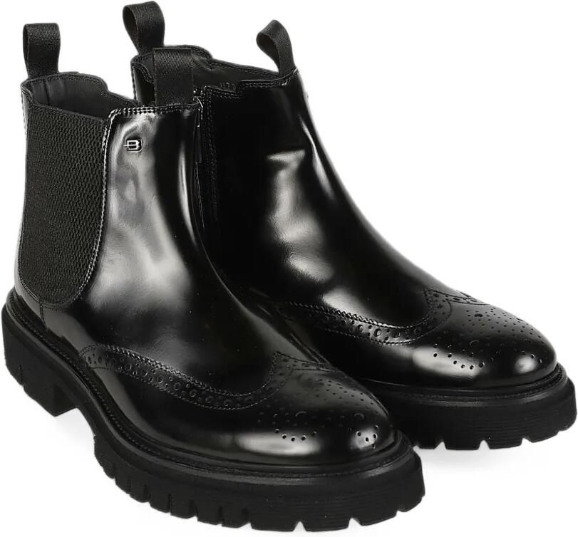 Baldinini brogue-detail leather chelsea boots Zwart - Foto 3