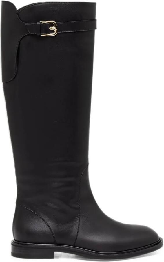 Baldinini buckle-detail knee-high boots Zwart