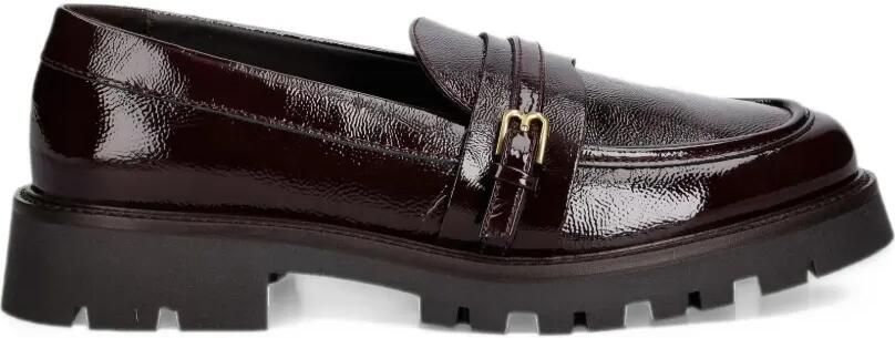 Baldinini buckle-detail lug-sole loafers Rood