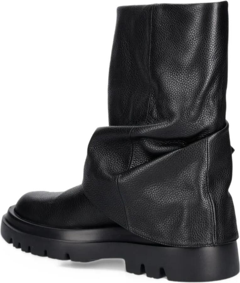 Baldinini buckle-detail pebbled biker boots Zwart - Foto 3
