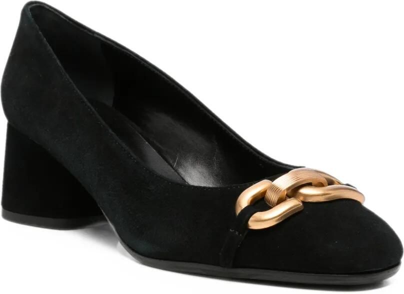 Baldinini Suède pumps met schakelketting Zwart - Foto 2