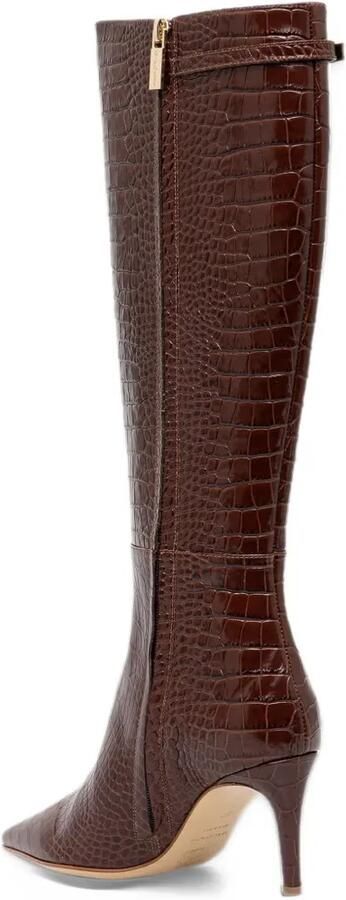 Baldinini crocodile-effect knee-high boots Bruin - Foto 3