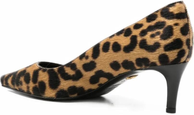 Baldinini Pumps met luipaard-print en haartextuur Bruin