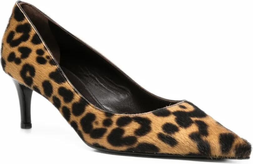 Baldinini Pumps met luipaard-print en haartextuur Bruin - Foto 2