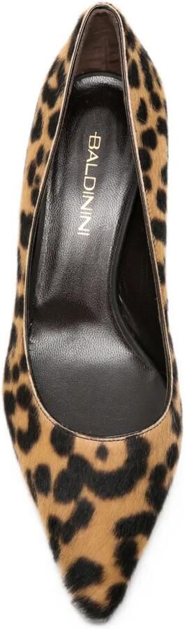 Baldinini Pumps met luipaard-print en haartextuur Bruin - Foto 4