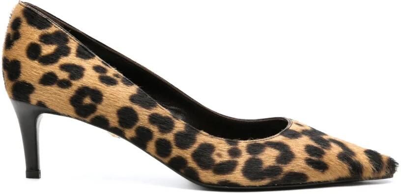 Baldinini Pumps met luipaard-print en haartextuur Bruin - Foto 3