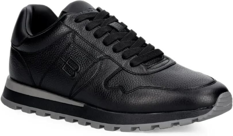 Baldinini Leren sneakers met logo-reliëf Zwart - Foto 3