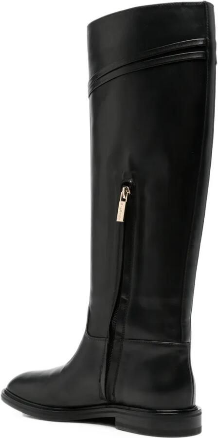Baldinini logo-plaque knee-high boots Zwart - Foto 2