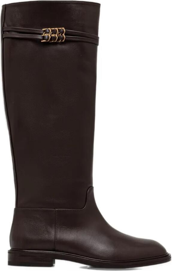 Baldinini logo-plaque leather boots Bruin