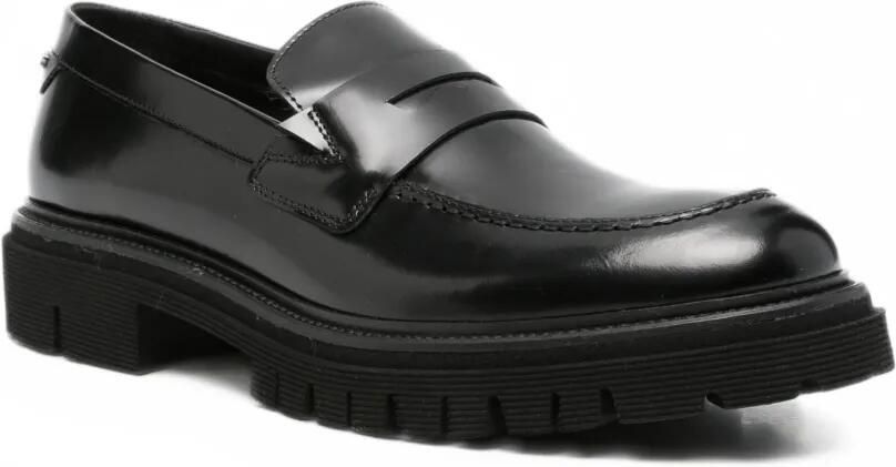 Baldinini patent-leather chunky-sole loafers Zwart - Foto 3