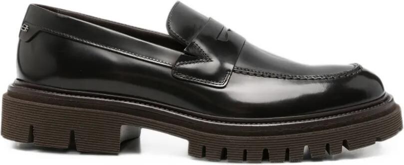 Baldinini Lakleren loafers met profielzool Zwart