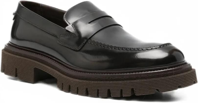 Baldinini Lakleren loafers met profielzool Zwart - Foto 3
