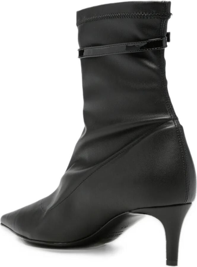 Baldinini pointed-toe buckled ankle boots Zwart - Foto 3
