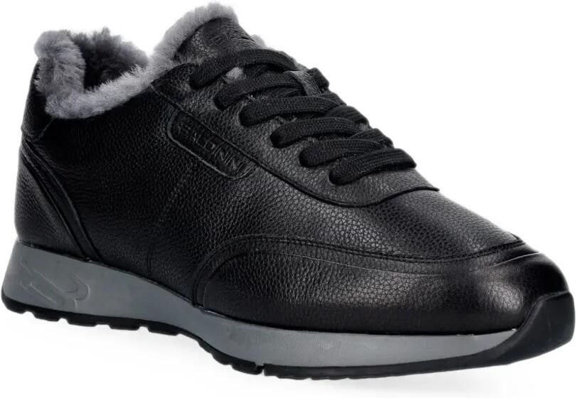 Baldinini shearling-lined grained leather sneakers Zwart - Foto 3