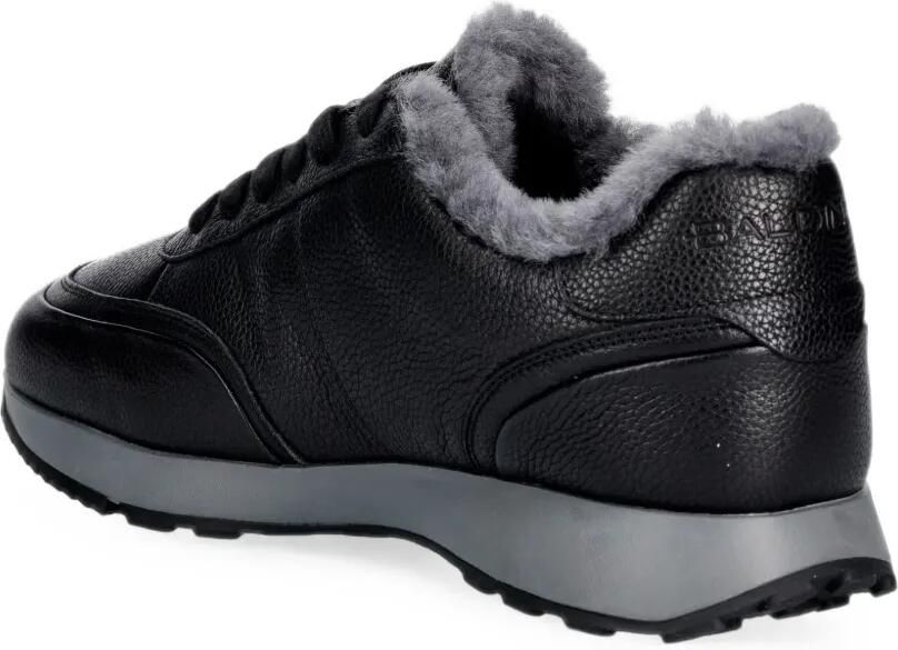 Baldinini shearling-lined grained leather sneakers Zwart - Foto 2