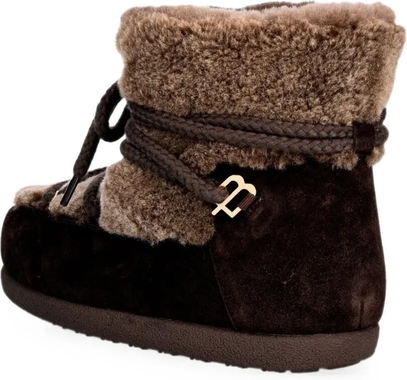 Baldinini shearling-trim lace-up boots Bruin - Foto 2