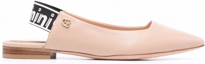 Baldinini Slingback ballerina's met puntige neus Beige