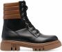 Baldinini Leren combat boots Zwart - Thumbnail 1