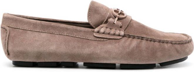 Baldinini Loafers met logoplakkaat Bruin