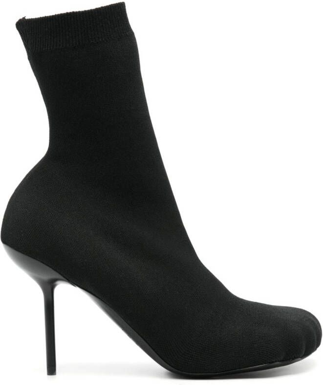 Balenciaga 100mm knitted ankle boots Zwart