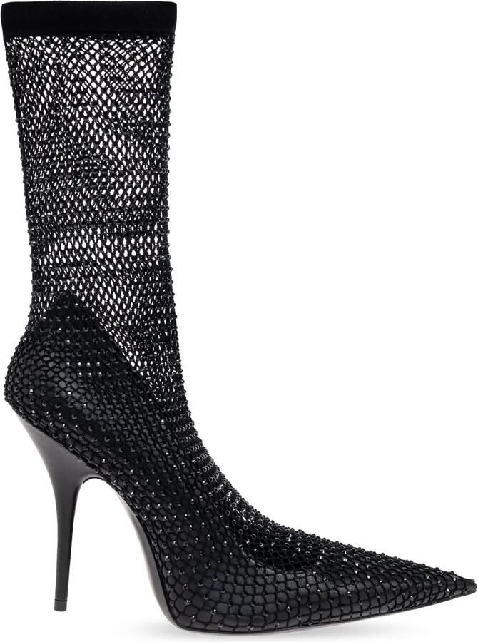 Balenciaga 110 mm Avenue visnet laarzen Zwart