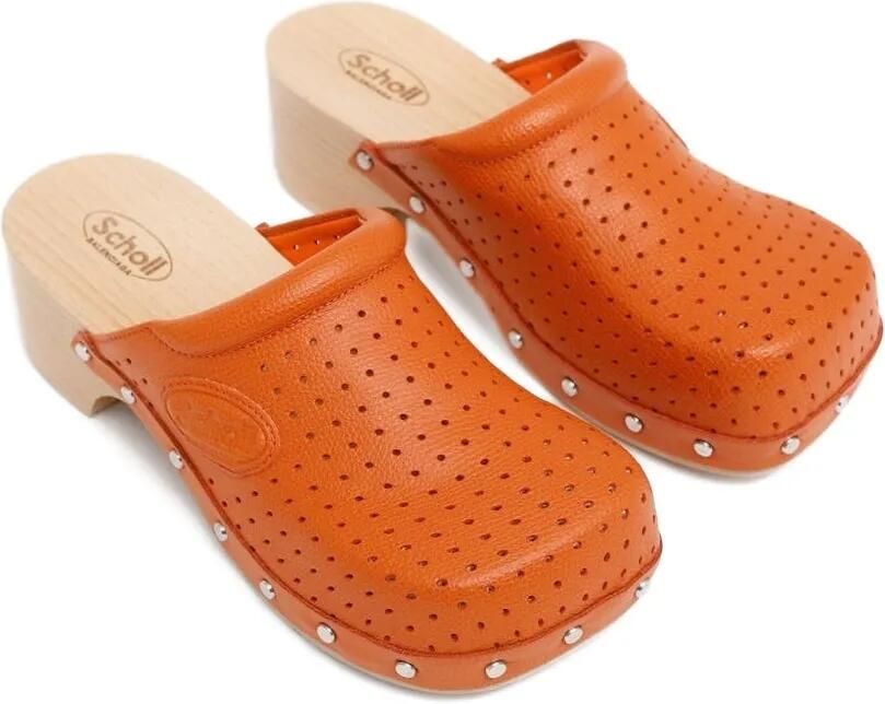 Balenciaga 40 mm muiltjes met geperforeerde details Oranje - Foto 2