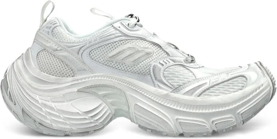 Balenciaga 6XL sneakers met gerafeld effect en vlakken Wit