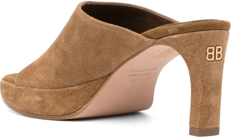 Balenciaga 80 mm suède sandalen met plateauzool Bruin - Foto 2