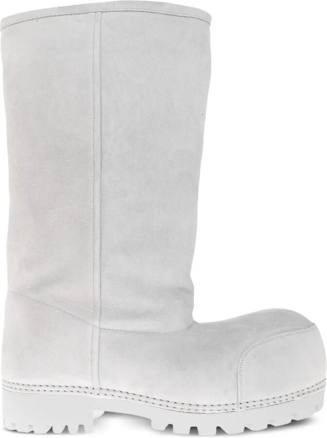 Balenciaga Alaska hoge laarzen met bont Grijs