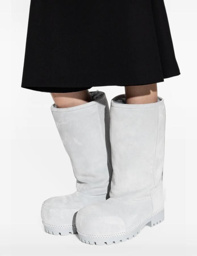 Balenciaga Alaska hoge laarzen met bont Grijs