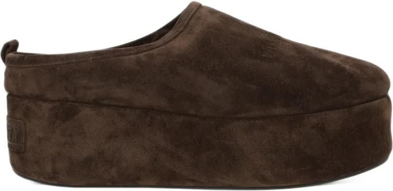Balenciaga Alaska Soft Platform mules in light-espresso Bruin