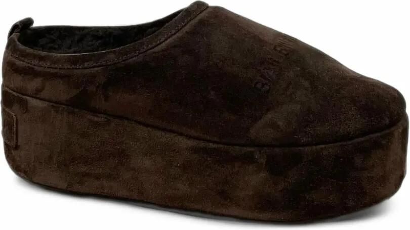 Balenciaga Alaska Soft Platform mules in light-espresso Bruin - Foto 4
