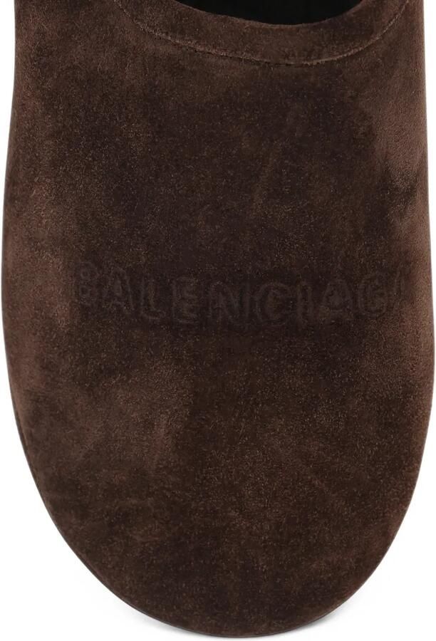 Balenciaga Alaska Soft Platform mules in light-espresso Bruin - Foto 3