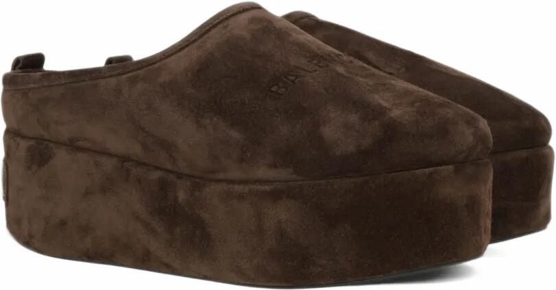 Balenciaga Alaska Soft Platform mules in light-espresso Bruin - Foto 5