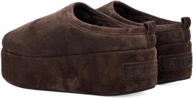 Balenciaga Alaska Soft platform mules in light espresso Bruin - Foto 3