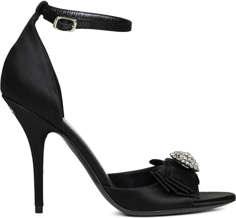 Balenciaga Avenue sandalen verfraaid met stras en strik Zwart