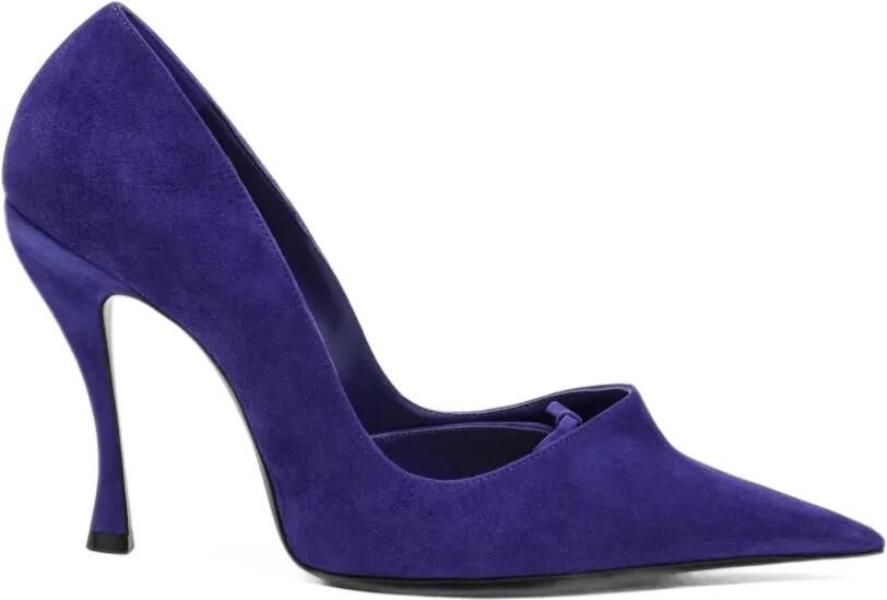 Balenciaga Bloom pointed-toe bow-detail pumps Paars
