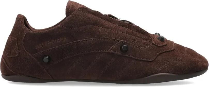 Balenciaga City leren sneakers met studs Bruin