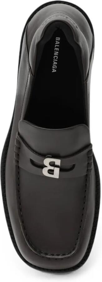 Balenciaga Comfy leren loafers met logoplakkaat Bruin - Foto 4