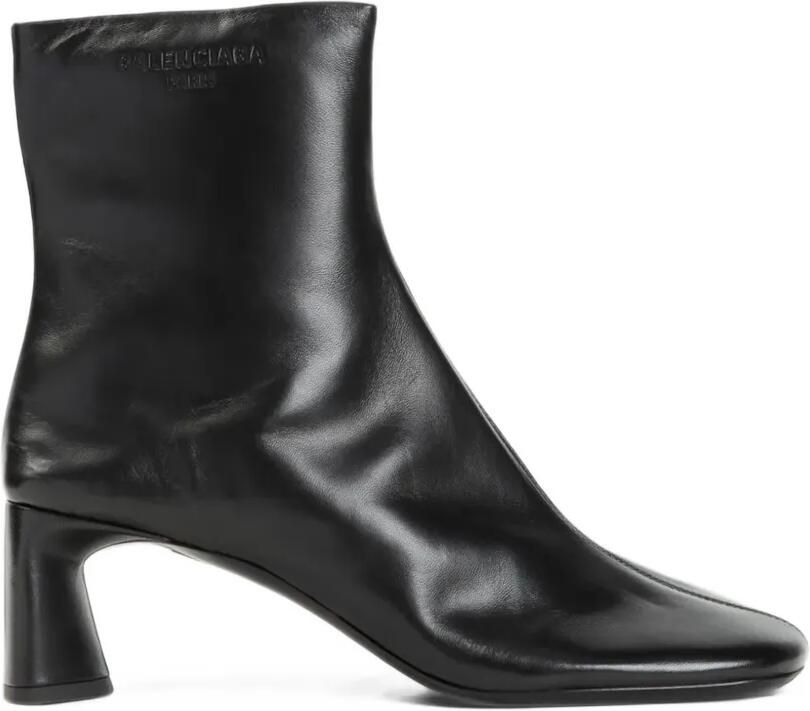 Balenciaga Duty Free enkellaarzen met logo-reliëf Zwart