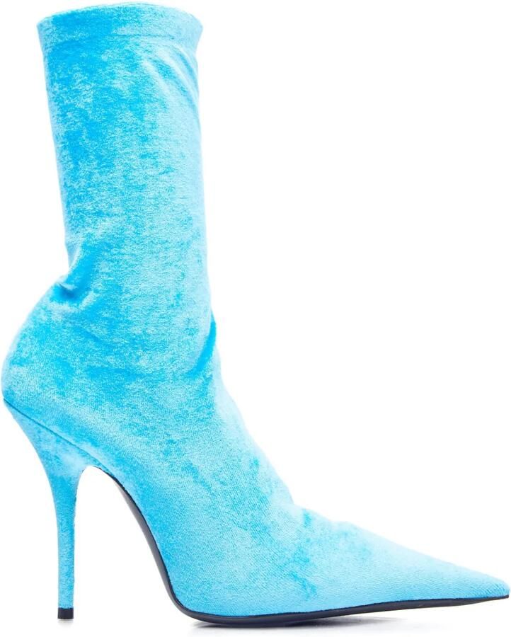 Balenciaga Fluwelen enkellaarzen Blauw