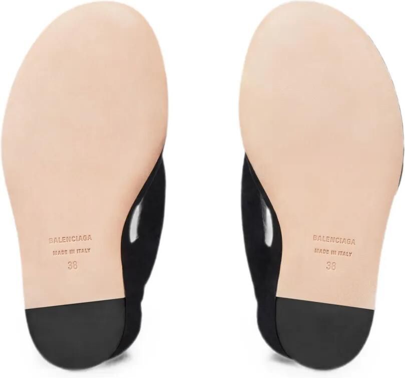 Balenciaga Fluwelen sandalen met sleehak Zwart