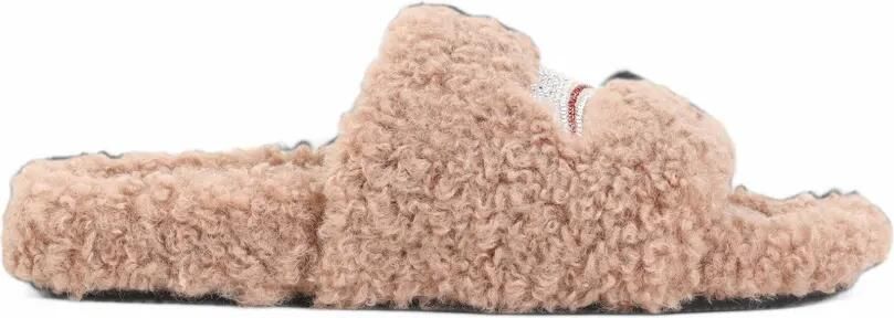 Balenciaga Pluizige open muiltjes Beige