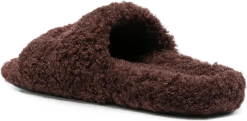 Balenciaga Furry Open slippers Bruin - Foto 2