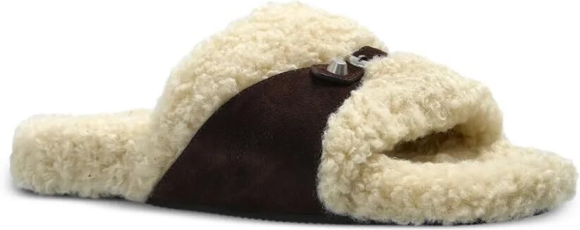 Balenciaga Furry sandalen met lammy-effect Beige - Foto 3